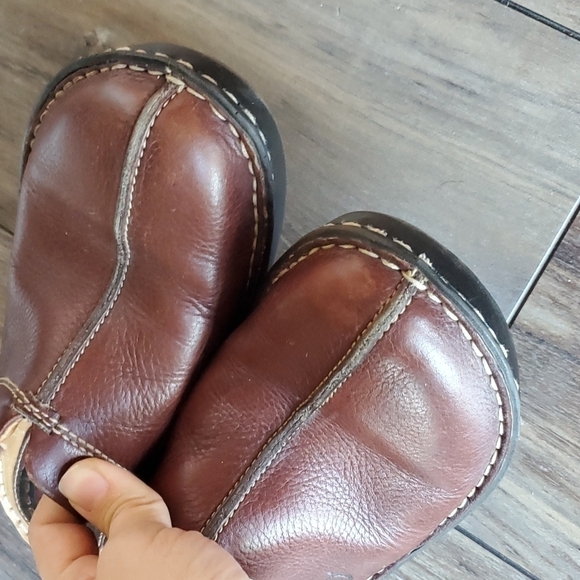 Born Women Comfort Leather Slide Mules Mary Jane Loafer  shoes sz 7 - Picture 4 of 10